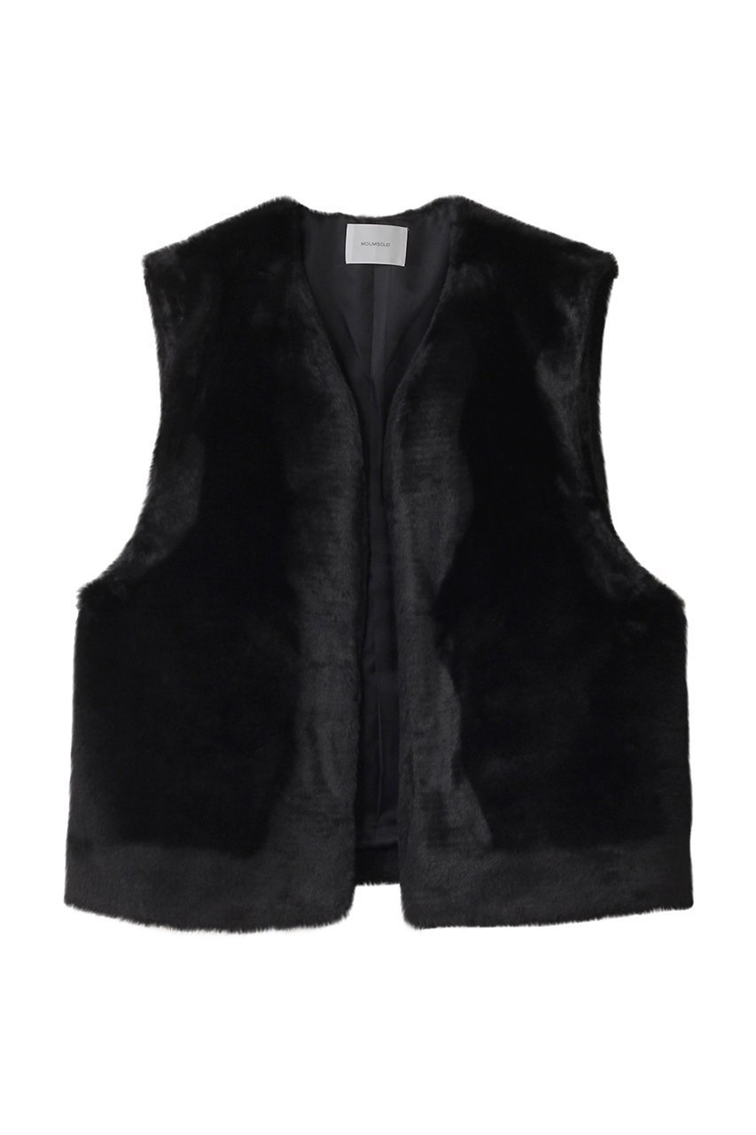 【ミディウミソリッド/MIDIUMISOLID】のfur vest ベスト インテリア・キッズ・メンズ・レディースファッション・服の通販 founy(ファニー) 　ファッション　Fashion　レディースファッション　WOMEN　トップス・カットソー　Tops/Tshirt　ニット　Knit Tops　ベスト/ジレ　Gilets/Vests　プルオーバー　Pullover　シンプル　Simple　フェイクファー　Faux Fur　ベスト　Vest　ベーシック　Basic　NEW・新作・新着・新入荷　New Arrivals　black|ID: prp329100004199104 ipo3291000000029092311