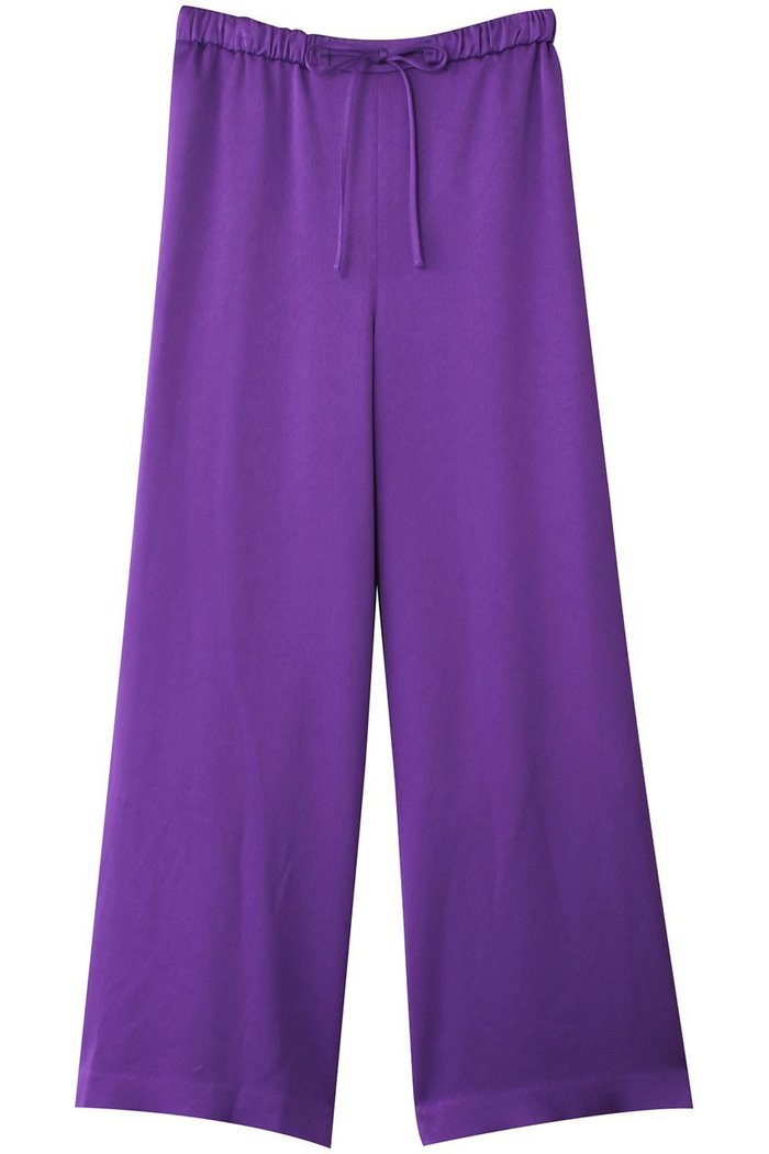 【ヒューエルミュージアム/hueLe Museum】の【STUMBLY】バックサテンワイドパンツ インテリア・キッズ・メンズ・レディースファッション・服の通販 founy(ファニー) https://founy.com/ ファッション Fashion レディースファッション Fashion for Women パンツ Pants & Trousers バッグ Bags シンプル Simple, Minimal ドレープ Drape, Draping Fabric エレガント 上品 Elegant |ID: prp329100004199111 ipo3291000000036762471