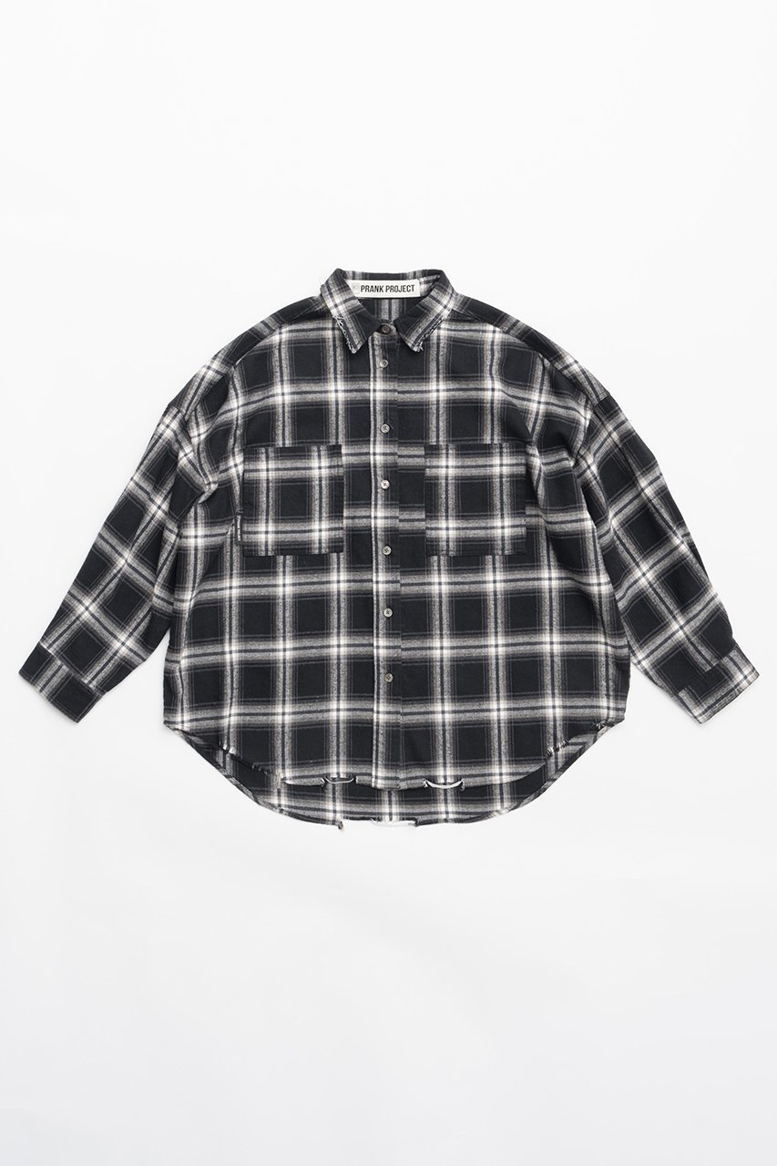 【プランク プロジェクト/PRANK PROJECT】のチェックオーバーシャツ/Checked Overshirt 人気、トレンドファッション・服の通販 founy(ファニー) 　ファッション　Fashion　レディースファッション　WOMEN　トップス・カットソー　Tops/Tshirt　シャツ/ブラウス　Shirts/Blouses　おすすめ　Recommend　インナー　Inner　カーゴパンツ　Cargo Pants　スリーブ　Sleeve　チェック　Check　チュール　Tulle　フェミニン　Feminine　ボトム　Bottom　ロング　Long　NEW・新作・新着・新入荷　New Arrivals　羽織　Haori　 other-1|ID: prp329100004199123 ipo3291000000029092369