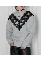 【プランク プロジェクト/PRANK PROJECT】のレーススウェット/Lace Sweatshirt 人気、トレンドファッション・服の通販 founy(ファニー) ファッション Fashion レディースファッション WOMEN トップス・カットソー Tops/Tshirt シャツ/ブラウス Shirts/Blouses パーカ Sweats ロング / Tシャツ T-Shirts スウェット Sweat カットソー Cut and Sewn インナー Inner ウォッシュ Wash エレガント 上品 Elegant スウェット Sweat リバーシブル Reversible レース Race NEW・新作・新着・新入荷 New Arrivals thumbnail GRY(グレー)|ID: prp329100004199128 ipo3291000000029092390