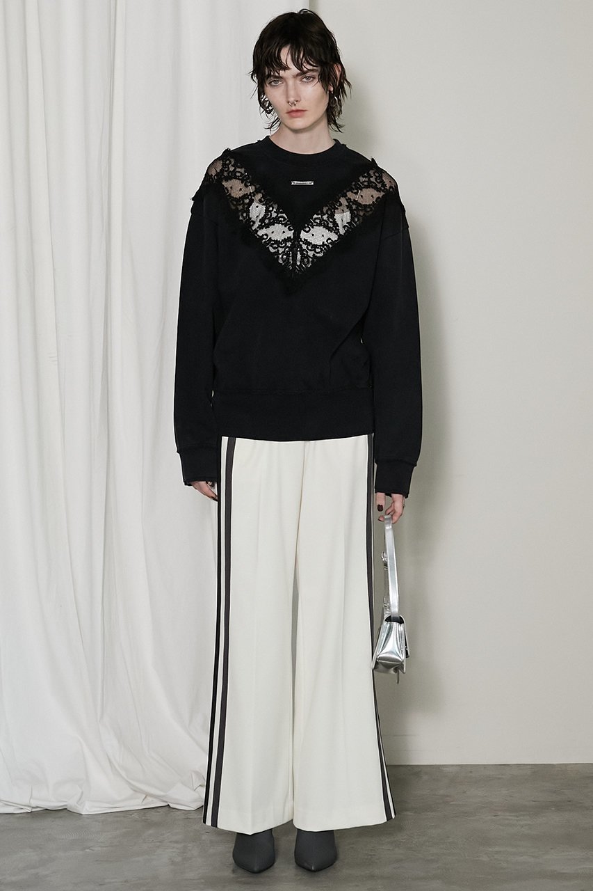 【プランク プロジェクト/PRANK PROJECT】のレーススウェット/Lace Sweatshirt 人気、トレンドファッション・服の通販 founy(ファニー) 　ファッション　Fashion　レディースファッション　WOMEN　トップス・カットソー　Tops/Tshirt　シャツ/ブラウス　Shirts/Blouses　パーカ　Sweats　ロング / Tシャツ　T-Shirts　スウェット　Sweat　カットソー　Cut and Sewn　インナー　Inner　ウォッシュ　Wash　エレガント 上品　Elegant　スウェット　Sweat　リバーシブル　Reversible　レース　Race　other-2|ID: prp329100004199128 ipo3291000000031390422