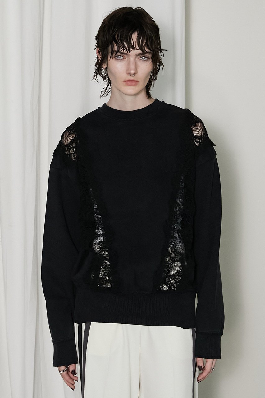 【プランク プロジェクト/PRANK PROJECT】のレーススウェット/Lace Sweatshirt 人気、トレンドファッション・服の通販 founy(ファニー) 　ファッション　Fashion　レディースファッション　WOMEN　トップス・カットソー　Tops/Tshirt　シャツ/ブラウス　Shirts/Blouses　パーカ　Sweats　ロング / Tシャツ　T-Shirts　スウェット　Sweat　カットソー　Cut and Sewn　インナー　Inner　ウォッシュ　Wash　エレガント 上品　Elegant　スウェット　Sweat　リバーシブル　Reversible　レース　Race　other-6|ID: prp329100004199128 ipo3291000000031390430