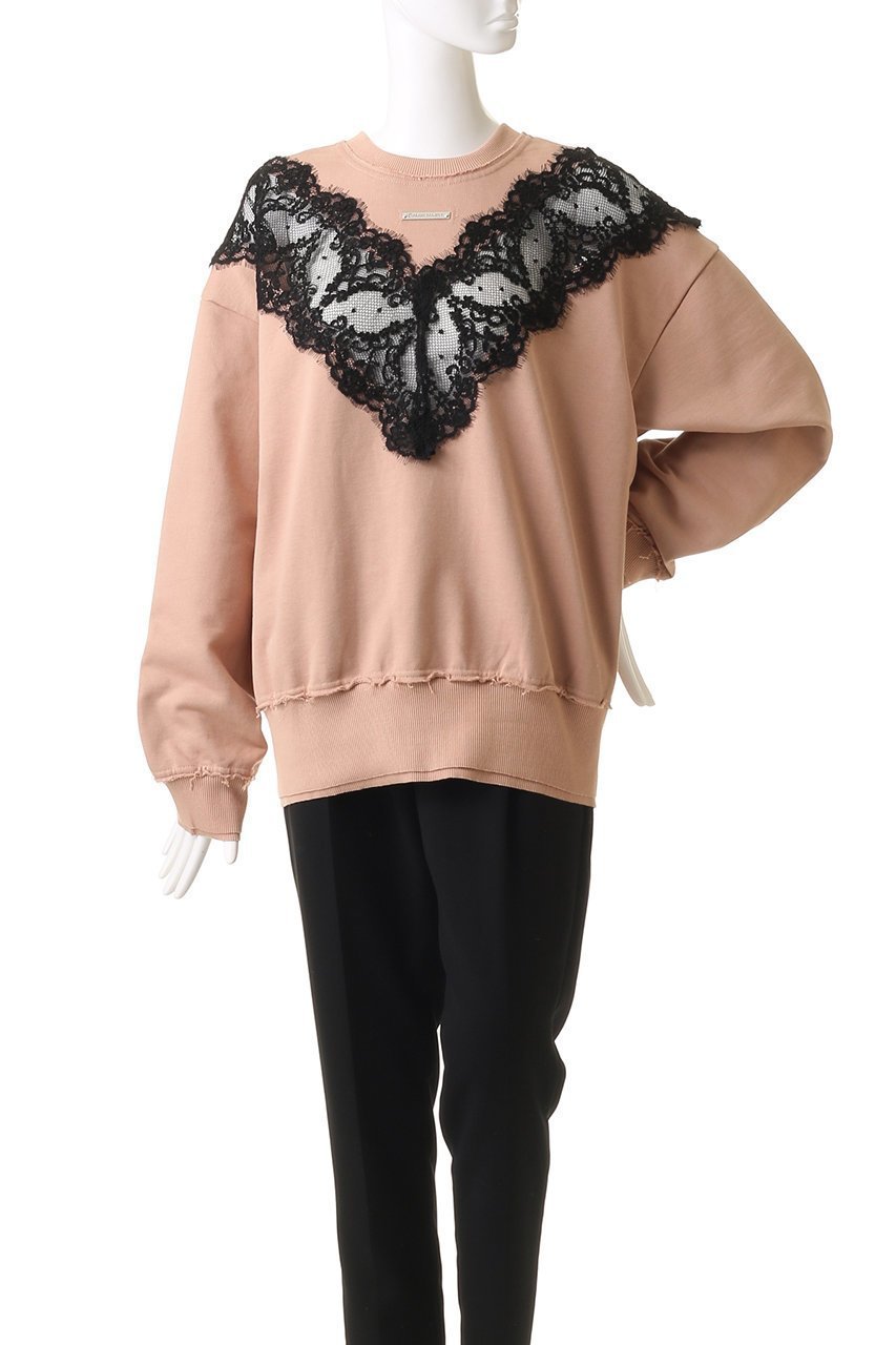 【プランク プロジェクト/PRANK PROJECT】のレーススウェット/Lace Sweatshirt 人気、トレンドファッション・服の通販 founy(ファニー) 　ファッション　Fashion　レディースファッション　Fashion for Women　トップス・カットソー　Cut & Sew Tops　シャツ・ブラウス・オフィスカジュアル　Elegant Blouses & Button-Ups　レディースパーカー・カジュアルフーディー　Casual Hoodies & Sweatshirts　ロングTシャツ・Tシャツ　Longline T-Shirts & Tees　スウェット・クルーネックトップス　Sweatshirts & Crewnecks / Relaxed Fit Sweat Tops　カットソー・ベーシックTシャツ　Cut-and-Sewn Tops / Stretch Tees & Basics　インナー　Innerwear　ウォッシュ　Washed Finish　エレガント 上品　Elegant　スウェット / スエット　Sweatshirt, Sweatwear　リバーシブル　Reversible, Two-Sided　レース　Lace, Lace Fabric　other-2|ID: prp329100004199128 ipo3291000000032893145