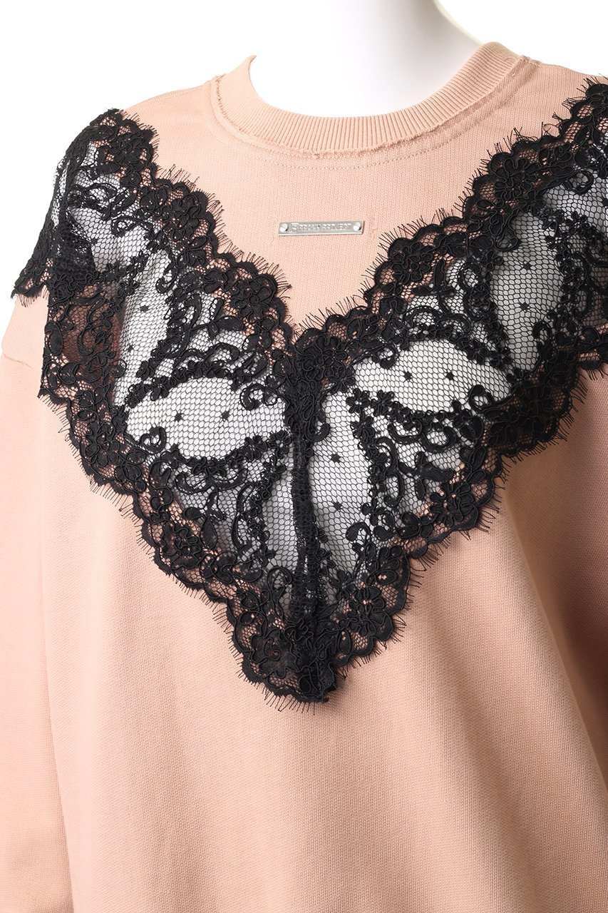 【プランク プロジェクト/PRANK PROJECT】のレーススウェット/Lace Sweatshirt 人気、トレンドファッション・服の通販 founy(ファニー) 　ファッション　Fashion　レディースファッション　Fashion for Women　トップス・カットソー　Cut & Sew Tops　シャツ・ブラウス・オフィスカジュアル　Elegant Blouses & Button-Ups　レディースパーカー・カジュアルフーディー　Casual Hoodies & Sweatshirts　ロングTシャツ・Tシャツ　Longline T-Shirts & Tees　スウェット・クルーネックトップス　Sweatshirts & Crewnecks / Relaxed Fit Sweat Tops　カットソー・ベーシックTシャツ　Cut-and-Sewn Tops / Stretch Tees & Basics　インナー　Innerwear　ウォッシュ　Washed Finish　エレガント 上品　Elegant　スウェット / スエット　Sweatshirt, Sweatwear　リバーシブル　Reversible, Two-Sided　レース　Lace, Lace Fabric　other-5|ID: prp329100004199128 ipo3291000000032893161