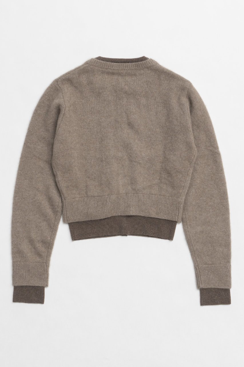 【プランク プロジェクト/PRANK PROJECT】のレイヤードクルーカーデ/Layered Crew Neck Cardigan 人気、トレンドファッション・服の通販 founy(ファニー) ファッション Fashion レディースファッション Fashion for Women トップス・カットソー Cut & Sew Tops ニット Knit Tops & Sweaters カーディガン・羽織り Layered Style Cardigans カーディガン Cardigan, Knitwear フロント Front, Front Design 人気 Popular, Best Seller other-5|ID: prp329100004199131 ipo3291000000032914500