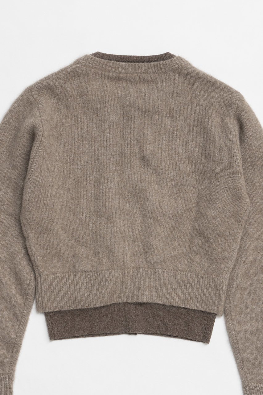 【プランク プロジェクト/PRANK PROJECT】のレイヤードクルーカーデ/Layered Crew Neck Cardigan 人気、トレンドファッション・服の通販 founy(ファニー) ファッション Fashion レディースファッション Fashion for Women トップス・カットソー Cut & Sew Tops ニット Knit Tops & Sweaters カーディガン・羽織り Layered Style Cardigans カーディガン Cardigan, Knitwear フロント Front, Front Design 人気 Popular, Best Seller other-6|ID: prp329100004199131 ipo3291000000032914509