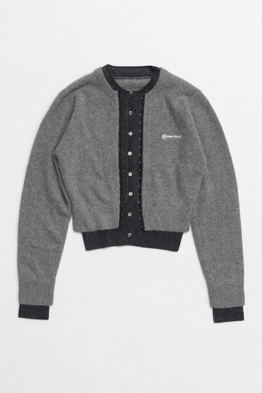 【プランク プロジェクト/PRANK PROJECT】のレイヤードクルーカーデ/Layered Crew Neck Cardigan インテリア・キッズ・メンズ・レディースファッション・服の通販 founy(ファニー) 　ファッション　Fashion　レディースファッション　Fashion for Women　トップス・カットソー　Cut & Sew Tops　ニット　Knit Tops & Sweaters　カーディガン・羽織り　Layered Style Cardigans　カーディガン　Cardigan, Knitwear　フロント　Front, Front Design　人気　Popular, Best Seller　GRY(グレー)|ID: prp329100004199131 ipo3291000000035655948