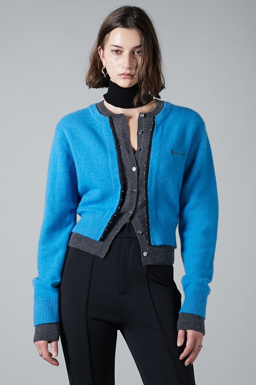 【プランク プロジェクト/PRANK PROJECT】のレイヤードクルーカーデ/Layered Crew Neck Cardigan 人気、トレンドファッション・服の通販 founy(ファニー) 　ファッション　Fashion　レディースファッション　Fashion for Women　トップス・カットソー　Cut & Sew Tops　ニット　Knit Tops & Sweaters　カーディガン・羽織り　Layered Style Cardigans　カーディガン　Cardigan, Knitwear　フロント　Front, Front Design　人気　Popular, Best Seller　other-8|ID: prp329100004199131 ipo3291000000035979939