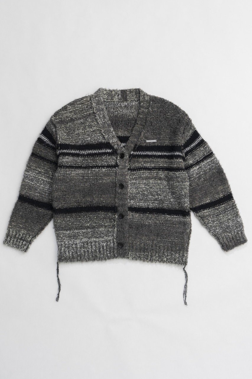 【プランク プロジェクト/PRANK PROJECT】のカスリボーダーニットカーディガン/Blur Border Knit Cardigan 人気、トレンドファッション・服の通販 founy(ファニー) 　ファッション　Fashion　レディースファッション　WOMEN　トップス・カットソー　Tops/Tshirt　ニット　Knit Tops　カーディガン　Cardigans　おすすめ　Recommend　カーディガン　Cardigan　ハーフ　Half　NEW・新作・新着・新入荷　New Arrivals　無地　Plain Color　 other-1|ID: prp329100004199132 ipo3291000000029092406