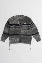 【プランク プロジェクト/PRANK PROJECT】のカスリボーダーニットカーディガン/Blur Border Knit Cardigan GRY(グレー)|ID:prp329100004199132