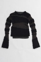 【プランク プロジェクト/PRANK PROJECT】のスラブモヘアボーダーニット/Slub Mohair Border Knit 人気、トレンドファッション・服の通販 founy(ファニー) ファッション Fashion レディースファッション WOMEN トップス・カットソー Tops/Tshirt ニット Knit Tops プルオーバー Pullover インナー Inner カットソー Cut And Sew デニム Denim ビッグ Big フレア Flare ボーダー Border モヘア Mohair ランダム Random 再入荷 Restock/Back In Stock/Re Arrival thumbnail BLK(ブラック)|ID: prp329100004199133 ipo3291000000029092410