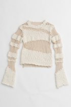 【プランク プロジェクト/PRANK PROJECT】のスラブモヘアボーダーニット/Slub Mohair Border Knit 人気、トレンドファッション・服の通販 founy(ファニー) ファッション Fashion レディースファッション WOMEN トップス・カットソー Tops/Tshirt ニット Knit Tops プルオーバー Pullover インナー Inner カットソー Cut And Sew デニム Denim ビッグ Big フレア Flare ボーダー Border モヘア Mohair ランダム Random 再入荷 Restock/Back In Stock/Re Arrival thumbnail IVR(アイボリー)|ID: prp329100004199133 ipo3291000000029092411