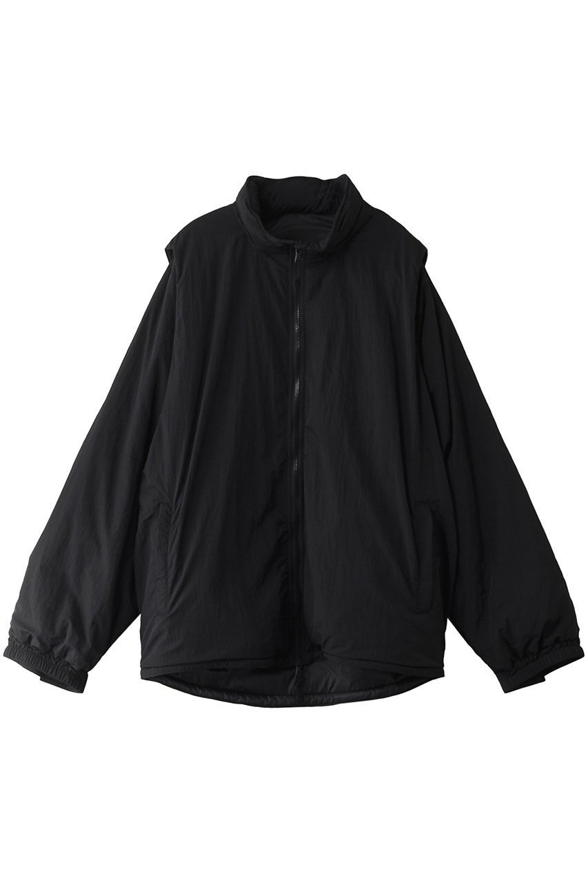 【ヨーク/YOKE / MEN】の【MEN】DETACHABLE ミリタリーブルゾン インテリア・キッズ・メンズ・レディースファッション・服の通販 founy(ファニー) 　ファッション　Fashion　メンズファッション　Fashion for Men　シャンブレー　Chambray, Denim-Like Fabric　ジャケット　Jacket, Outerwear　ブルゾン　Blouson, Bomber Jacket　ベスト　Vest, Waistcoat　ミリタリー　Military, Army Style　メタリック　Metallic, Shiny Finish　メッシュ　Mesh, Net Fabric　今季　This Season, Current Season　ブラック|ID: prp329100004199166 ipo3291000000032937746