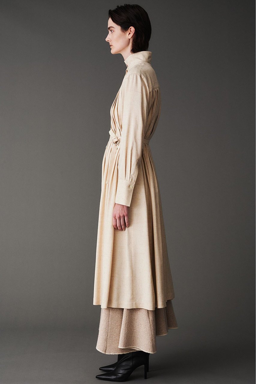 【オブリオ/AUBRIOT】のビスコースシルクネップ シャツドレス 人気、トレンドファッション・服の通販 founy(ファニー) 　ファッション　Fashion　レディースファッション　Fashion for Women　ワンピース　Dresses　フォーマル・パーティードレス・結婚式用ドレス　Elegant & Casual Dresses　チュニック　Tunic Tops & Dresses　クラシック　Classic, Timeless Style　シルク　Silk, 100% Silk　チュニック　Tunic, Long Top　ドレス　Dress, One-Piece　ネップ　Nepp, Slub Yarn　フレア　Flare, Flared　ロング　Long, Long-Length　エレガント 上品　Elegant　other-8|ID: prp329100004199180 ipo3291000000032890538