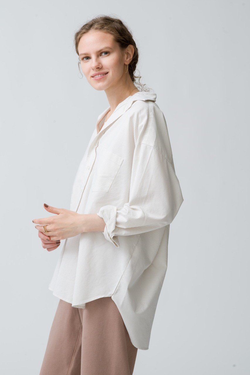 【フランク&アイリーン/Frank&Eileen】のSHIRLEY イタリアンオックスフォード ピンストライプボタンアップシャツ 人気、トレンドファッション・服の通販 founy(ファニー) 　ファッション　Fashion　レディースファッション　WOMEN　トップス・カットソー　Tops/Tshirt　シャツ/ブラウス　Shirts/Blouses　スタイリッシュ　Stylish　ストライプ　Stripe　スリーブ　Sleeve　ロング　Long　エレガント 上品　Elegant　羽織　Haori　other-6|ID: prp329100004199193 ipo3291000000031341440