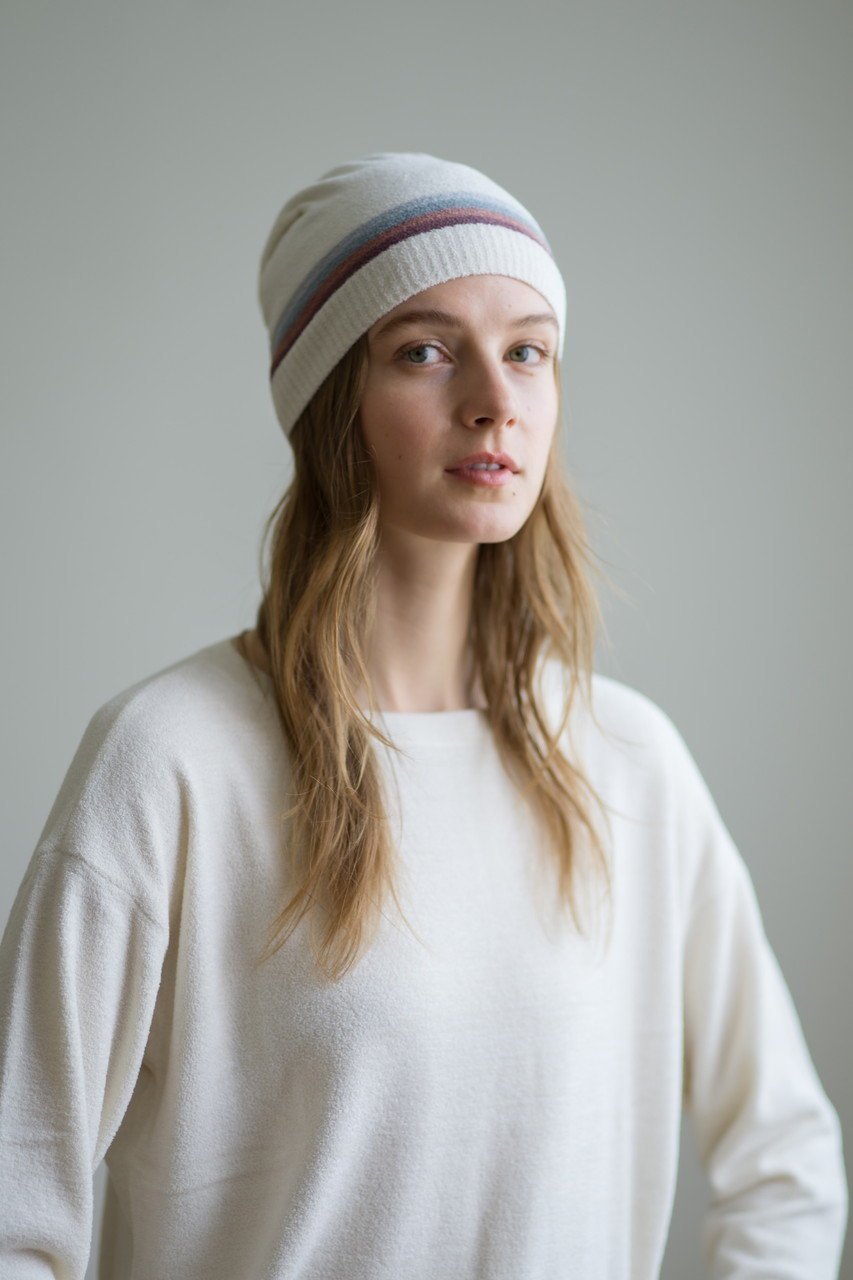 【ベアフット ドリームズ/BAREFOOT DREAMS】のコージーシックウルトラライト マルチストライプ ビーニー 人気、トレンドファッション・服の通販 founy(ファニー) 　ファッション　Fashion　レディースファッション　Fashion for Women　トップス・カットソー　Cut & Sew Tops　ニット　Knit Tops & Sweaters　キャップ&ハット　Hats & Caps　キャップ　Cap, Baseball Cap　シンプル　Simple, Minimal　ストライプ　Stripe, Striped Pattern　帽子　Hat, Headwear　A/W・秋冬　Autumn/Winter　other-5|ID: prp329100004199194 ipo3291000000035780768