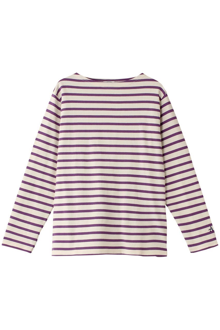 【マルティニーク/martinique】の【Armor-lux】カットソー インテリア・キッズ・メンズ・レディースファッション・服の通販 founy(ファニー) 　ファッション　Fashion　レディースファッション　Fashion for Women　トップス・カットソー　Cut & Sew Tops　シャツ・ブラウス・オフィスカジュアル　Elegant Blouses & Button-Ups　ロングTシャツ・Tシャツ　Longline T-Shirts & Tees　カットソー・ベーシックTシャツ　Cut-and-Sewn Tops / Stretch Tees & Basics　カットソー　Cut and Sewn Top　シンプル　Simple, Minimal　スリーブ　Sleeve, Long Sleeve / Short Sleeve　フランス　France, French　ボーダー　Border, Stripe　ロング　Long, Long-Length　ワーク　Workwear, Utility Style　長袖　Long Sleeve, Full Sleeve　パープル|ID: prp329100004199201 ipo3291000000035693322