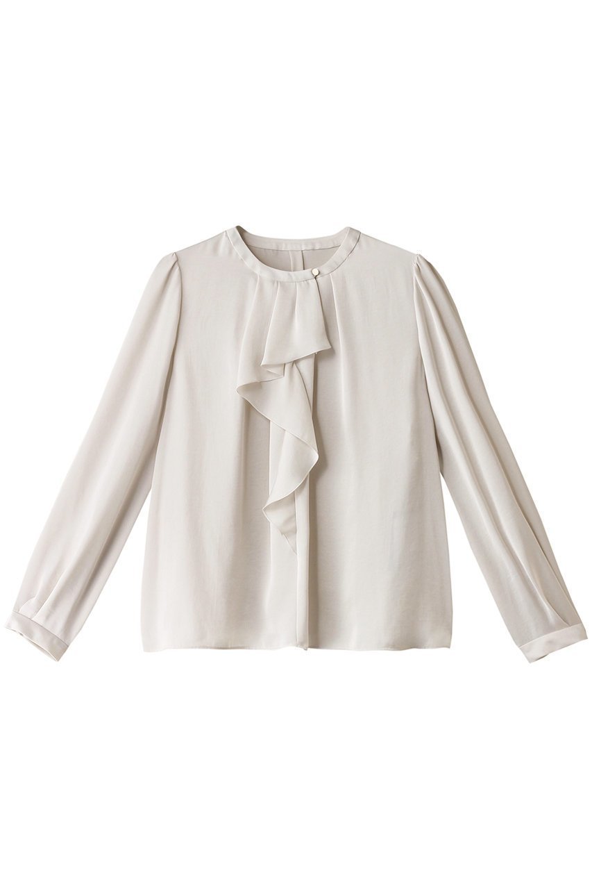 【アナイ/ANAYI】のヴィンテージサテンラッフルブラウス 人気、トレンドファッション・服の通販 founy(ファニー) 　ファッション　Fashion　レディースファッション　Fashion for Women　トップス・カットソー　Cut & Sew Tops　シャツ・ブラウス・オフィスカジュアル　Elegant Blouses & Button-Ups　サテン　Satin, Glossy Fabric　スリーブ　Sleeve, Long Sleeve / Short Sleeve　ラッフル　Ruffle, Frill　ロング　Long, Long-Length　ヴィンテージ　Vintage Style　エレガント 上品　Elegant　A/W・秋冬　Autumn/Winter　 other-1|ID: prp329100004199217 ipo3291000000032889124