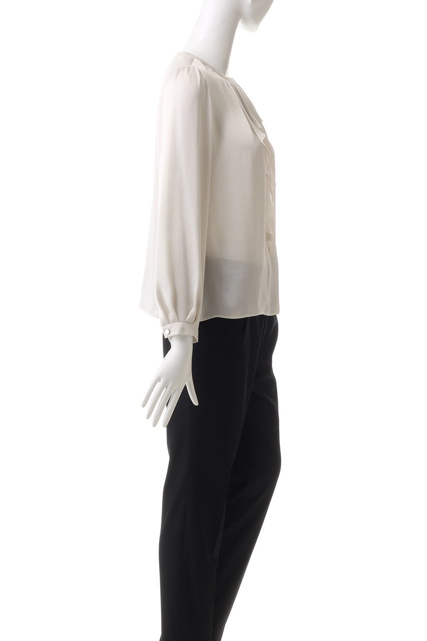 【アナイ/ANAYI】のヴィンテージサテンラッフルブラウス 人気、トレンドファッション・服の通販 founy(ファニー) 　ファッション　Fashion　レディースファッション　Fashion for Women　トップス・カットソー　Cut & Sew Tops　シャツ・ブラウス・オフィスカジュアル　Elegant Blouses & Button-Ups　サテン　Satin, Glossy Fabric　スリーブ　Sleeve, Long Sleeve / Short Sleeve　ラッフル　Ruffle, Frill　ロング　Long, Long-Length　ヴィンテージ　Vintage Style　エレガント 上品　Elegant　A/W・秋冬　Autumn/Winter　other-3|ID: prp329100004199217 ipo3291000000032889134