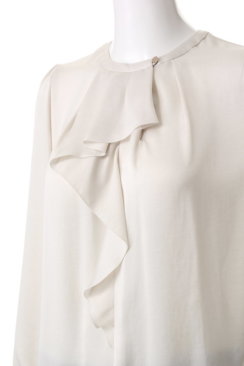 【アナイ/ANAYI】のヴィンテージサテンラッフルブラウス 人気、トレンドファッション・服の通販 founy(ファニー) 　ファッション　Fashion　レディースファッション　Fashion for Women　トップス・カットソー　Cut & Sew Tops　シャツ・ブラウス・オフィスカジュアル　Elegant Blouses & Button-Ups　サテン　Satin, Glossy Fabric　スリーブ　Sleeve, Long Sleeve / Short Sleeve　ラッフル　Ruffle, Frill　ロング　Long, Long-Length　ヴィンテージ　Vintage Style　エレガント 上品　Elegant　A/W・秋冬　Autumn/Winter　other-5|ID: prp329100004199217 ipo3291000000032889140