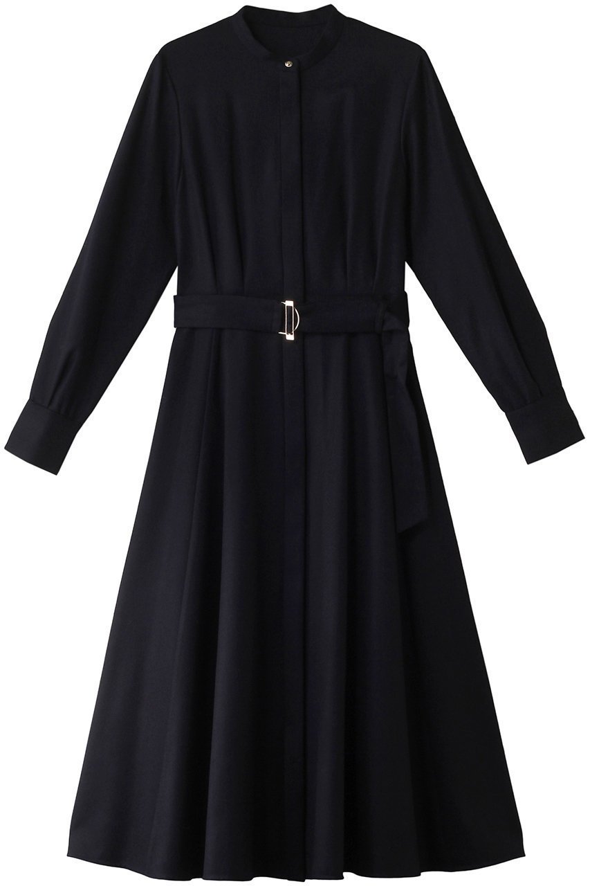 【アナイ/ANAYI】のハイカウントフラノフレアワンピース インテリア・キッズ・メンズ・レディースファッション・服の通販 founy(ファニー) 　ファッション　Fashion　レディースファッション　Fashion for Women　ワンピース　Dresses　チュニック　Tunic Tops & Dresses　チュニック　Tunic, Long Top　フレア　Flare, Flared　ロング　Long, Long-Length　エレガント 上品　Elegant　ネイビー|ID: prp329100004199218 ipo3291000000032890476