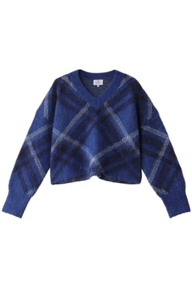 【ランバン オン ブルー/LANVIN en Bleu】のチェックジャガードニット 人気、トレンドファッション・服の通販 founy(ファニー) ファッション Fashion レディースファッション WOMEN トップス・カットソー Tops/Tshirt ニット Knit Tops プルオーバー Pullover A/W・秋冬 Aw・Autumn/Winter・Fw・Fall-Winter おすすめ Recommend イエロー Yellow クロップド Cropped セットアップ Set Up トレンド Trend モヘア Mohair NEW・新作・新着・新入荷 New Arrivals |ID:prp329100004200913