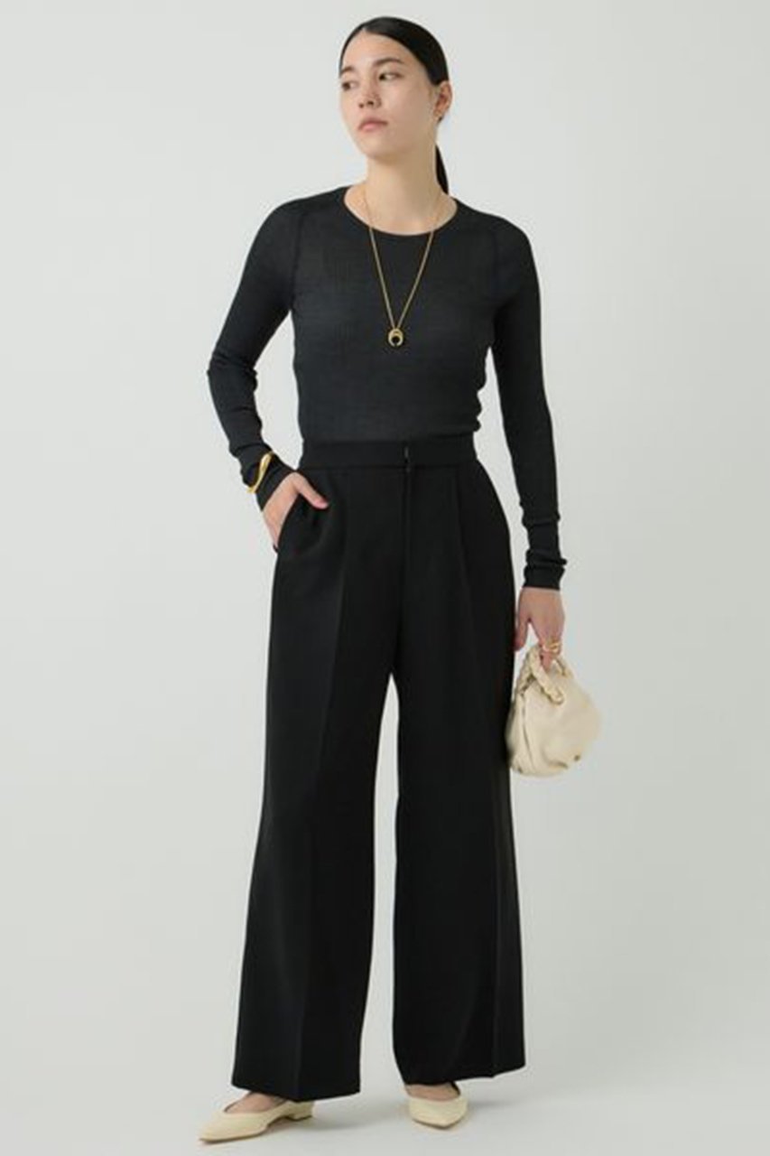 【カオス/Chaos】のフィオジョーゼットパンツ インテリア・キッズ・メンズ・レディースファッション・服の通販 founy(ファニー) 　ファッション　Fashion　レディースファッション　Fashion for Women　パンツ　Pants & Trousers　キュプラ　Cupro, Eco Fabric　シルク　Silk, 100% Silk　センター　Center, Center Line　エレガント 上品　Elegant　再入荷　Restock / Back in Stock　冬　Winter / This Winter　夏　Summer　ブラック|ID: prp329100004200918 ipo3291000000032922647