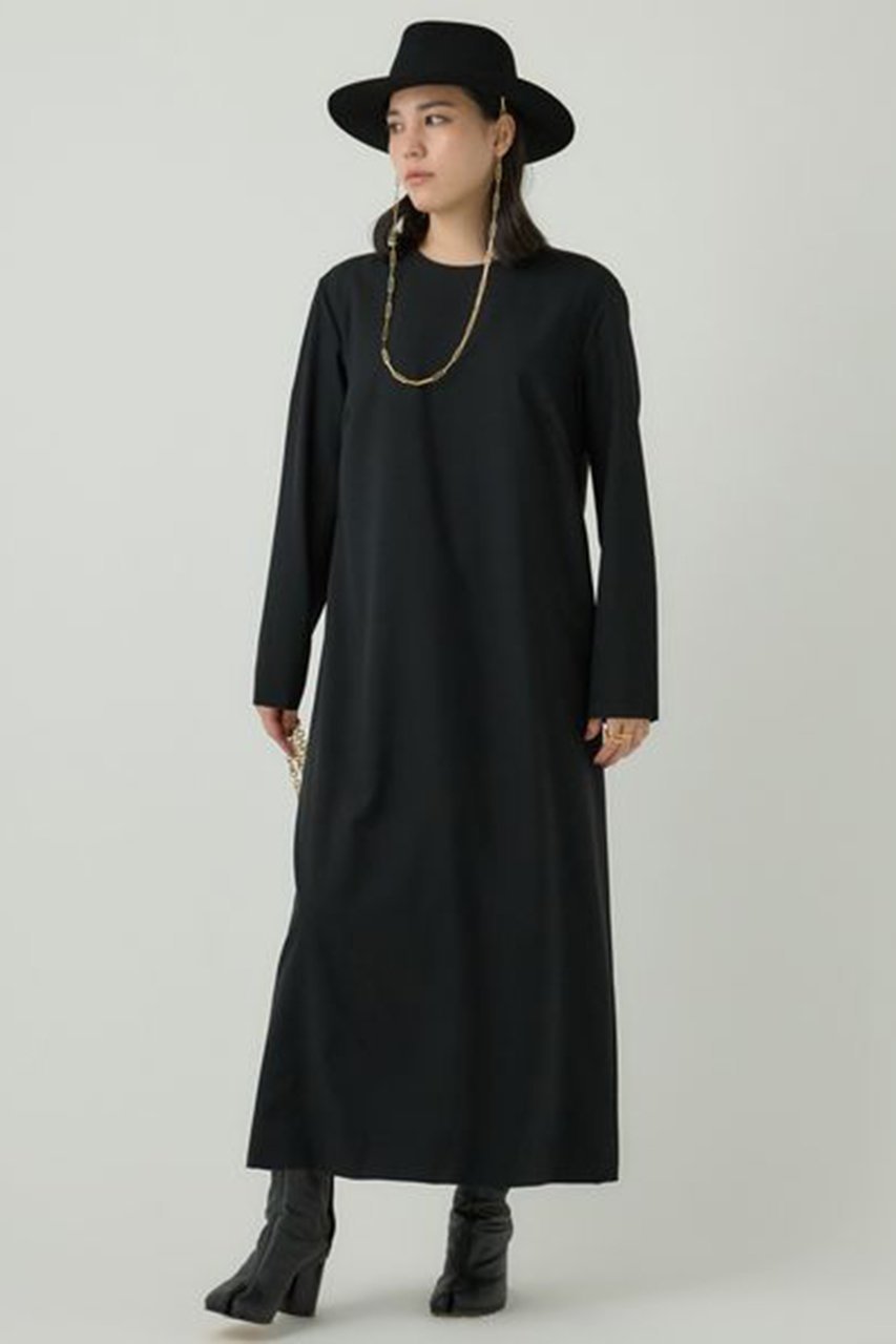 【カオス/Chaos】のロアンヌワンピース インテリア・キッズ・メンズ・レディースファッション・服の通販 founy(ファニー) 　ファッション　Fashion　レディースファッション　Fashion for Women　ワンピース　Dresses　チュニック　Tunic Tops & Dresses　なめらか　Smooth, Silky Texture　ストレッチ　Stretch, Stretchy Fabric　スリット　Slit, Slit Detail　チュニック　Tunic, Long Top　ロング　Long, Long-Length　ブラック|ID: prp329100004200920 ipo3291000000032889970
