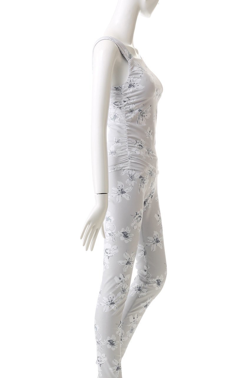 【ジュリエ/Julier】のBeigeflowerプリンミドルトップス 人気、トレンドファッション・服の通販 founy(ファニー) 　ファッション　Fashion　レディースファッション　WOMEN　トップス・カットソー　Tops/Tshirt　スポーツウェア　Sportswear　スポーツ トップス　Sports Tops　ギャザー　Gather　スクエア　Square　スポーツ　Sports　トレンド　Trend　フラワー　Flower　ミドル　Middle　ヨガ　Yoga　other-3|ID: prp329100004200926 ipo3291000000031389577