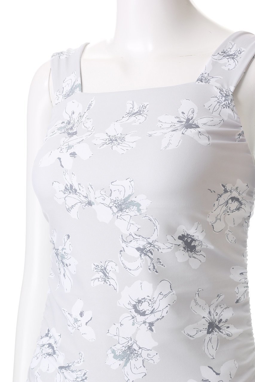 【ジュリエ/Julier】のBeigeflowerプリンミドルトップス 人気、トレンドファッション・服の通販 founy(ファニー) 　ファッション　Fashion　レディースファッション　WOMEN　トップス・カットソー　Tops/Tshirt　スポーツウェア　Sportswear　スポーツ トップス　Sports Tops　ギャザー　Gather　スクエア　Square　スポーツ　Sports　トレンド　Trend　フラワー　Flower　ミドル　Middle　ヨガ　Yoga　other-5|ID: prp329100004200926 ipo3291000000031389581