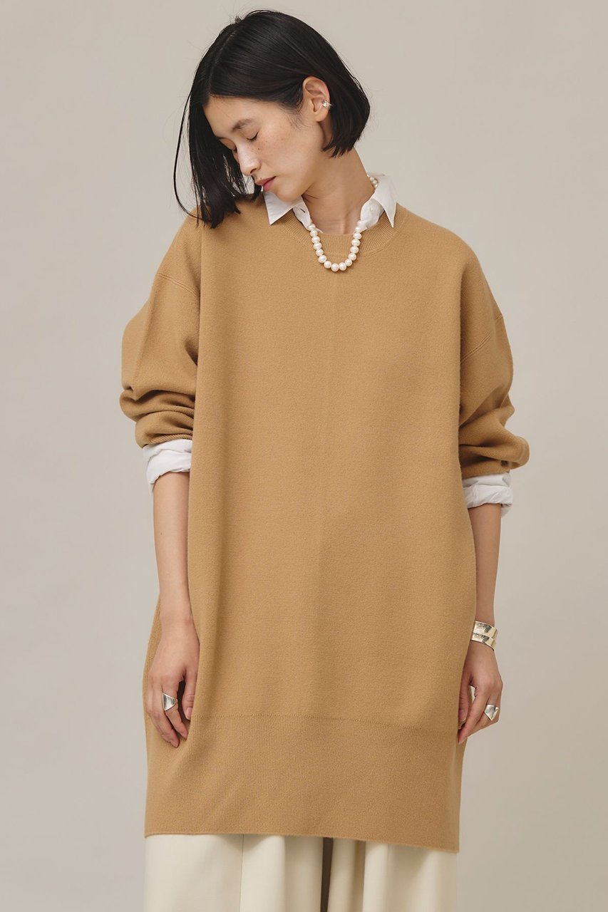 【カレンソロジー/Curensology】のセッケツステッチニットチュニック 人気、トレンドファッション・服の通販 founy(ファニー) 　ファッション　Fashion　レディースファッション　Ladies' Fashion Online　トップス・カットソー　Tops/Tshirt　ニット　Knit Tops　プルオーバー　Pullover　おすすめ　Recommend　カットソー　Cut And Sew　シンプル　Simple　チュニック　Tunic　ボトム　Bottom　ロング　Long　冬　Winter　other-2|ID: prp329100004200934 ipo3291000000032615322