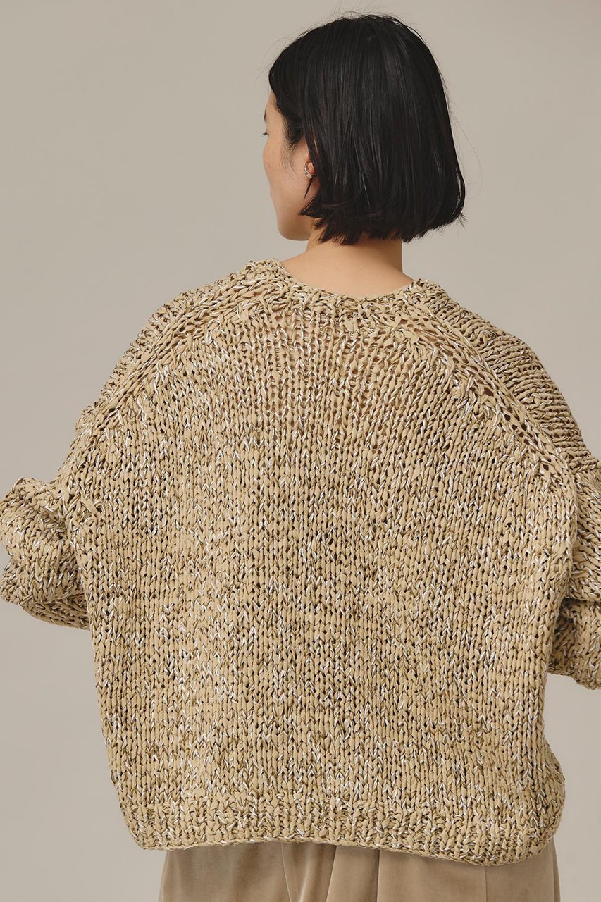 【カレンソロジー/Curensology】のミックスハンドニットプルオーバー 人気、トレンドファッション・服の通販 founy(ファニー) 　ファッション　Fashion　レディースファッション　WOMEN　トップス・カットソー　Tops/Tshirt　ニット　Knit Tops　プルオーバー　Pullover　コンパクト　Compact　シンプル　Simple　フレア　Flare　ボトム　Bottom　マフラー　Scarf　ミックス　Mix　日本製　Made In Japan　other-4|ID: prp329100004200935 ipo3291000000031389645