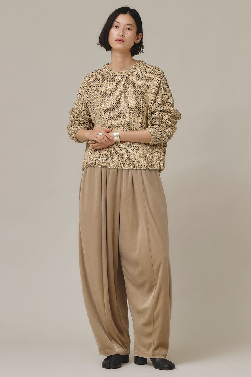 【カレンソロジー/Curensology】のミックスハンドニットプルオーバー 人気、トレンドファッション・服の通販 founy(ファニー) 　ファッション　Fashion　レディースファッション　WOMEN　トップス・カットソー　Tops/Tshirt　ニット　Knit Tops　プルオーバー　Pullover　コンパクト　Compact　シンプル　Simple　フレア　Flare　ボトム　Bottom　マフラー　Scarf　ミックス　Mix　日本製　Made In Japan　other-5|ID: prp329100004200935 ipo3291000000031389648