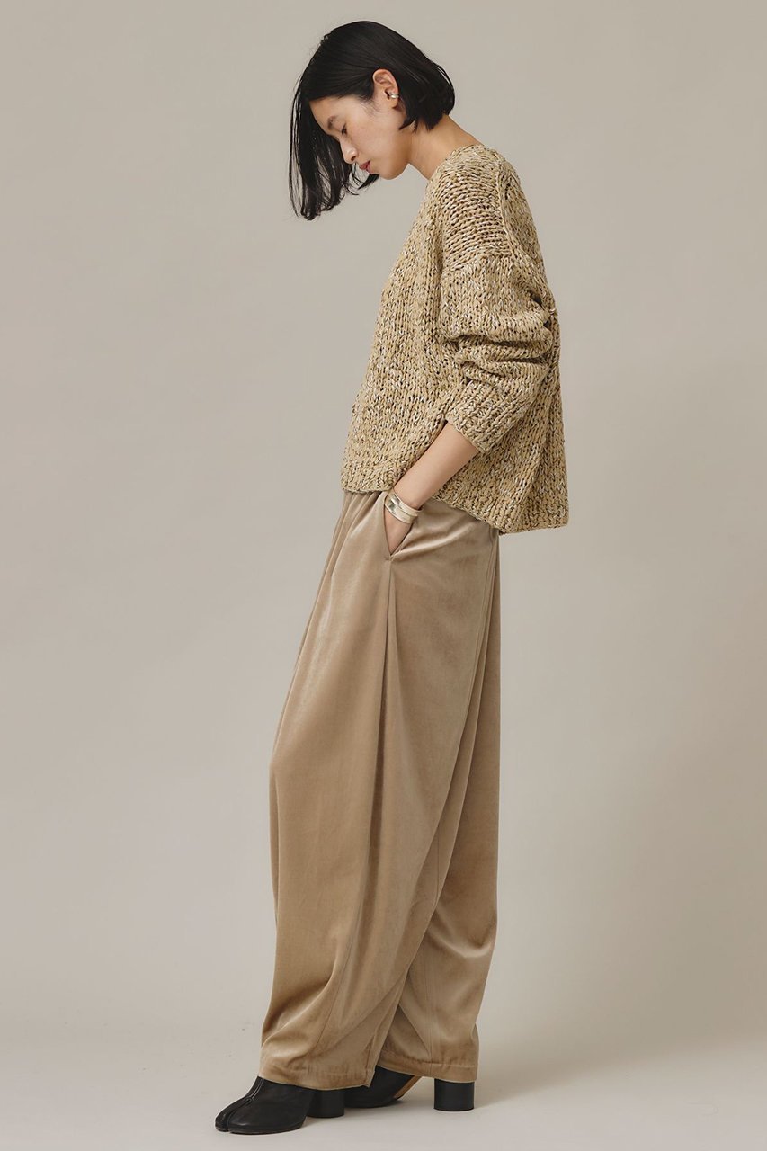 【カレンソロジー/Curensology】のミックスハンドニットプルオーバー 人気、トレンドファッション・服の通販 founy(ファニー) 　ファッション　Fashion　レディースファッション　WOMEN　トップス・カットソー　Tops/Tshirt　ニット　Knit Tops　プルオーバー　Pullover　コンパクト　Compact　シンプル　Simple　フレア　Flare　ボトム　Bottom　マフラー　Scarf　ミックス　Mix　日本製　Made In Japan　other-6|ID: prp329100004200935 ipo3291000000031389650