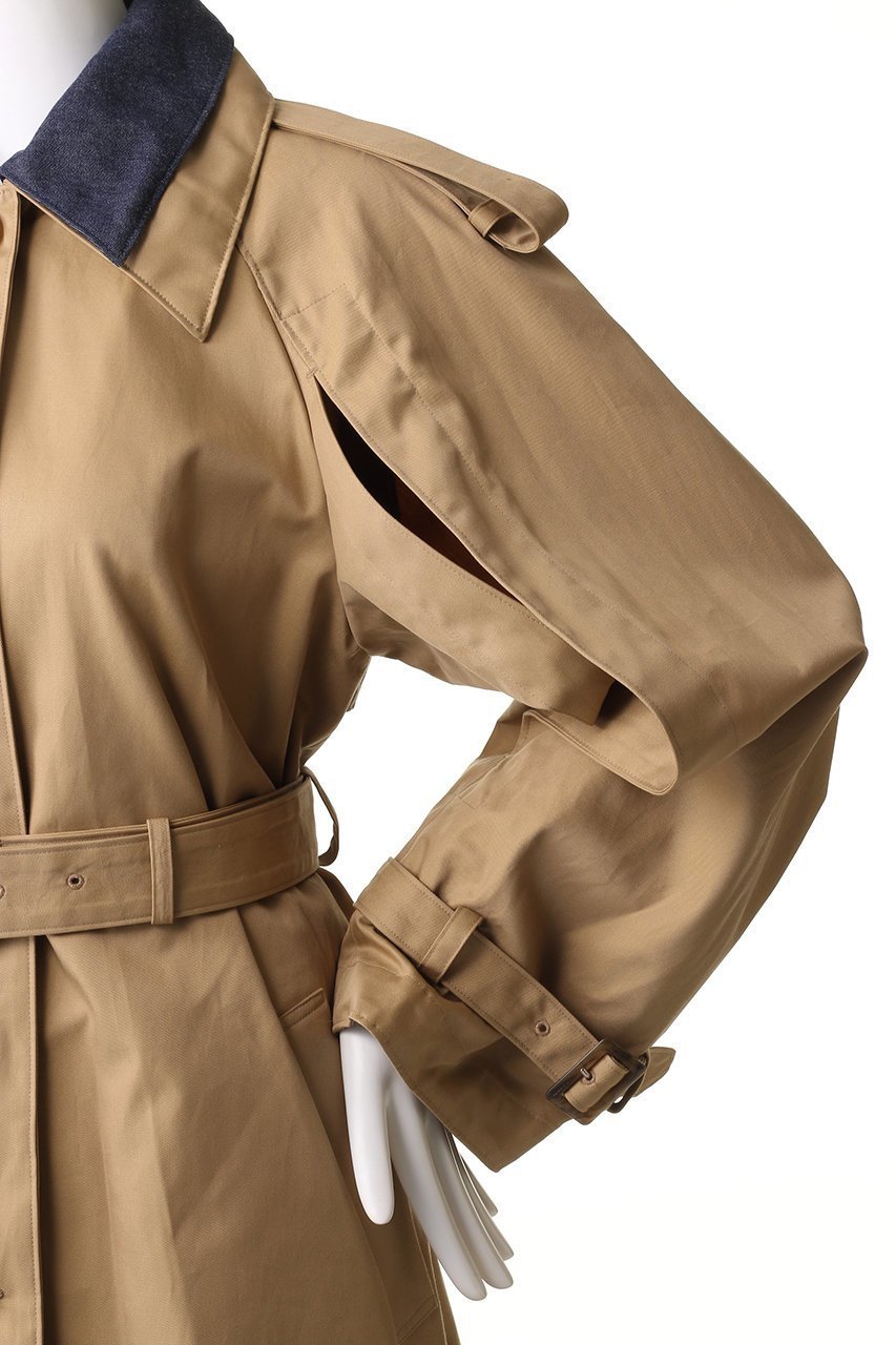 【ティーチ/TEECHI】の「ジャストキディングトレンチコート」チノコットン 人気、トレンドファッション・服の通販 founy(ファニー) ファッション Fashion レディースファッション Fashion for Women アウター Coat / Outerwear Collection コート・ロングコート・ピーコート Long Coats, Peacoats & More トレンチコート / 春秋の定番アウター Trench Coats スリット Slit, Slit Detail デニム Denim, Jeans Material ロング Long, Long-Length 再入荷 Restock / Back in Stock other-6|ID: prp329100004200948 ipo3291000000035489943