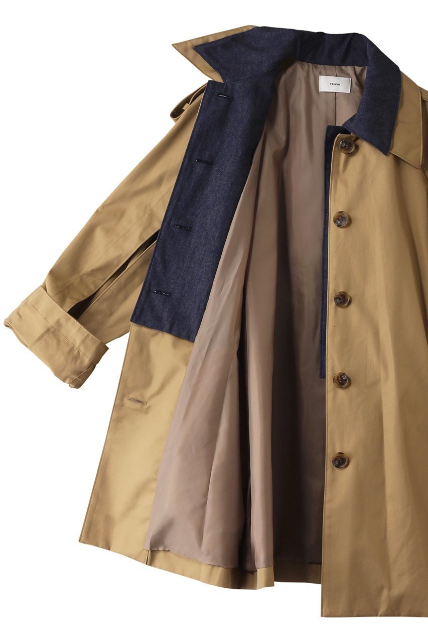 【ティーチ/TEECHI】の「ジャストキディングトレンチコート」チノコットン 人気、トレンドファッション・服の通販 founy(ファニー) ファッション Fashion レディースファッション Fashion for Women アウター Coat / Outerwear Collection コート・ロングコート・ピーコート Long Coats, Peacoats & More トレンチコート / 春秋の定番アウター Trench Coats スリット Slit, Slit Detail デニム Denim, Jeans Material ロング Long, Long-Length 再入荷 Restock / Back in Stock other-7|ID: prp329100004200948 ipo3291000000035489945