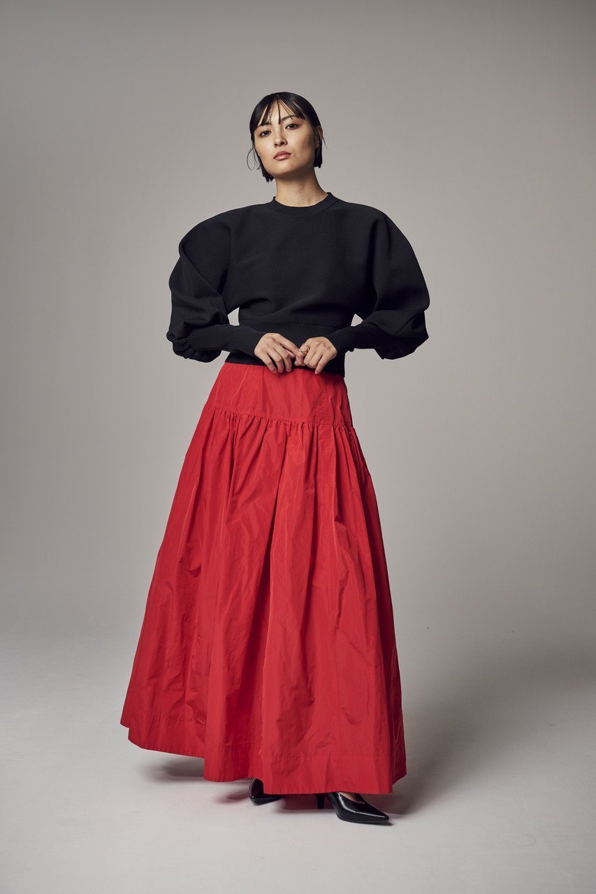 【ティーチ/TEECHI】の「ケアフリーギャザースカート」リュクスタフタ 人気、トレンドファッション・服の通販 founy(ファニー) 　ファッション　Fashion　レディースファッション　Fashion for Women　スカート　Skirts　エレガント 上品　Elegant　ギャザー　Gathered, Ruffled　シンプル　Simple, Minimal　タフタ　Taffeta, Structured Fabric　フェミニン　Feminine, Girly　リュクス　Luxury, Elegant, High-End, Chic　ロング　Long, Long-Length　other-8|ID: prp329100004200971 ipo3291000000032823684