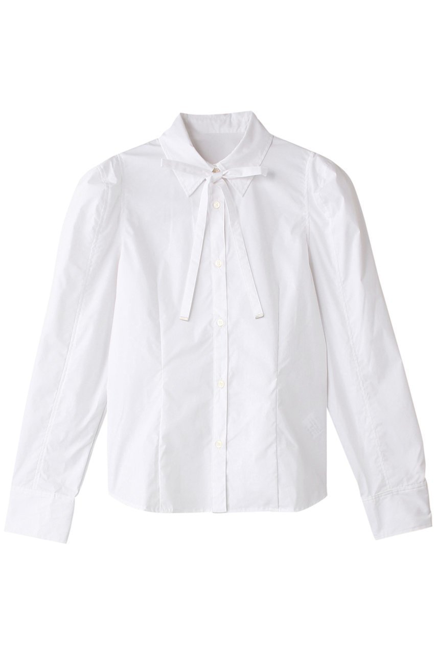 【ティーチ/TEECHI】の「スタンドアップブラウス」ソリッドコットン インテリア・キッズ・メンズ・レディースファッション・服の通販 founy(ファニー) 　ファッション　Fashion　レディースファッション　Fashion for Women　トップス・カットソー　Cut & Sew Tops　シャツ・ブラウス・オフィスカジュアル　Elegant Blouses & Button-Ups　クラシカル　Classical, Vintage-Inspired　シェイプ　Shape, Slim Fit　スリーブ　Sleeve, Long Sleeve / Short Sleeve　パーティ　Party, Party Style　フェミニン　Feminine, Girly　ロング　Long, Long-Length　再入荷　Restock / Back in Stock　ホワイト|ID: prp329100004200974 ipo3291000000035719785