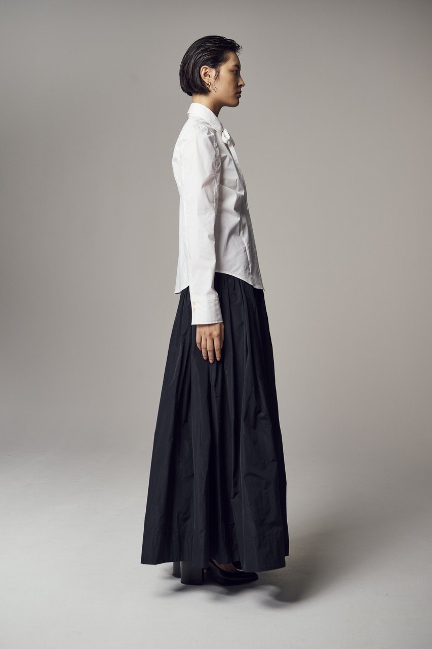 【ティーチ/TEECHI】の「スタンドアップブラウス」ソリッドコットン 人気、トレンドファッション・服の通販 founy(ファニー) 　ファッション　Fashion　レディースファッション　Fashion for Women　トップス・カットソー　Cut & Sew Tops　シャツ・ブラウス・オフィスカジュアル　Elegant Blouses & Button-Ups　クラシカル　Classical, Vintage-Inspired　シェイプ　Shape, Slim Fit　スリーブ　Sleeve, Long Sleeve / Short Sleeve　パーティ　Party, Party Style　フェミニン　Feminine, Girly　ロング　Long, Long-Length　再入荷　Restock / Back in Stock　other-7|ID: prp329100004200974 ipo3291000000035719791