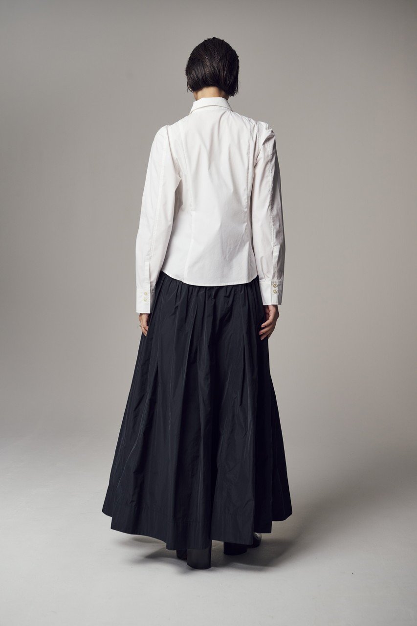 【ティーチ/TEECHI】の「スタンドアップブラウス」ソリッドコットン 人気、トレンドファッション・服の通販 founy(ファニー) 　ファッション　Fashion　レディースファッション　Fashion for Women　トップス・カットソー　Cut & Sew Tops　シャツ・ブラウス・オフィスカジュアル　Elegant Blouses & Button-Ups　クラシカル　Classical, Vintage-Inspired　シェイプ　Shape, Slim Fit　スリーブ　Sleeve, Long Sleeve / Short Sleeve　パーティ　Party, Party Style　フェミニン　Feminine, Girly　ロング　Long, Long-Length　再入荷　Restock / Back in Stock　other-8|ID: prp329100004200974 ipo3291000000035719792