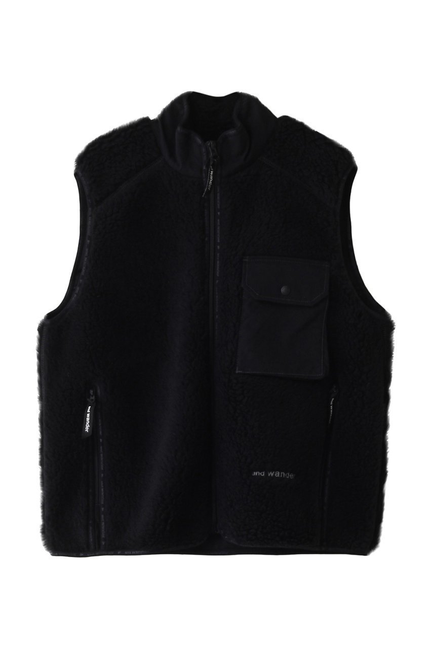 【アンドワンダー/and wander】の【UNISEX】woool boa vest 人気、トレンドファッション・服の通販 founy(ファニー) 　ファッション　Fashion　レディースファッション　WOMEN　アウター　Coat Outerwear　ジャケット　Jackets　ユニセックス　Unisex　インナー　Inner　ジャケット　Jacket　ベスト　Vest　ポケット　Pocket　モコモコ　Fluffy　冬　Winter　NEW・新作・新着・新入荷　New Arrivals　秋　Autumn/Fall　 other-1|ID: prp329100004200976 ipo3291000000029105075