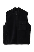 【アンドワンダー/and wander】の【UNISEX】woool boa vest ブラック|ID:prp329100004200976