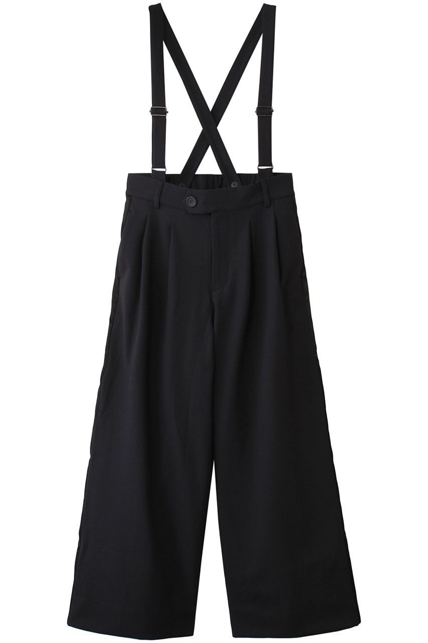 【ティーチ/TEECHI】の「サスペンダーサイドライン」 ウールライクワイド インテリア・キッズ・メンズ・レディースファッション・服の通販 founy(ファニー) 　ファッション　Fashion　レディースファッション　Fashion for Women　パンツ　Pants & Trousers　サスペンダー　Suspenders, Braces　ロング　Long, Long-Length　ワイド　Wide, Wide Fit　ネイビー|ID: prp329100004201010 ipo3291000000032934689