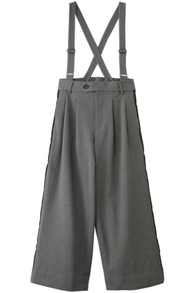 【ティーチ/TEECHI】 「サスペンダーサイドライン」 ウールライクワイド人気、トレンドファッション・服の通販 founy(ファニー) ファッション Fashion レディースファッション Fashion for Women パンツ Pants & Trousers サスペンダー Suspenders, Braces ロング Long, Long-Length ワイド Wide, Wide Fit 再入荷 Restock / Back in Stock |ID:prp329100004201010