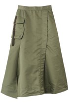 【ティーチ/TEECHI】の「カーゴトライアングルスカート」ミリタリーサテン カーキ|ID: prp329100004201011 ipo3291000000032823649