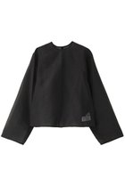 【ガリャルダガランテ/GALLARDAGALANTE】のシアークルーネックブラウス 人気、トレンドファッション・服の通販 founy(ファニー) ファッション Fashion レディースファッション Fashion for Women トップス・カットソー Cut & Sew Tops シャツ・ブラウス・オフィスカジュアル Elegant Blouses & Button-Ups シンプル Simple, Minimal ジャケット Jacket, Outerwear スリーブ Sleeve, Long Sleeve / Short Sleeve ビスチェ Bustier, Corset Top ロング Long, Long-Length thumbnail ブラック|ID: prp329100004201017 ipo3291000000032889322