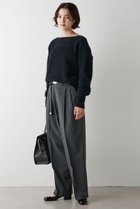【ウィムガゼット/Whim Gazette】のワイドタックパンツ 人気、トレンドファッション・服の通販 founy(ファニー) ファッション Fashion レディースファッション Fashion for Women パンツ Pants & Trousers ストレート Straight, Straight Cut フロント Front, Front Design エレガント 上品 Elegant thumbnail チャコールグレー|ID: prp329100004202571 ipo3291000000032922807
