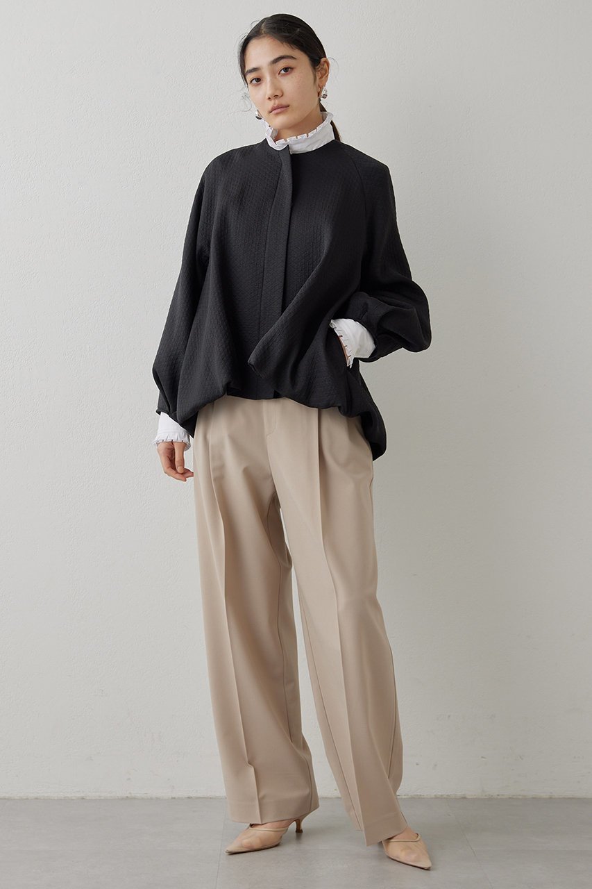 【ウィムガゼット/Whim Gazette】のワイドタックパンツ インテリア・キッズ・メンズ・レディースファッション・服の通販 founy(ファニー) 　ファッション　Fashion　レディースファッション　Fashion for Women　パンツ　Pants & Trousers　ストレート　Straight, Straight Cut　フロント　Front, Front Design　エレガント 上品　Elegant　ベージュ|ID: prp329100004202571 ipo3291000000032922816
