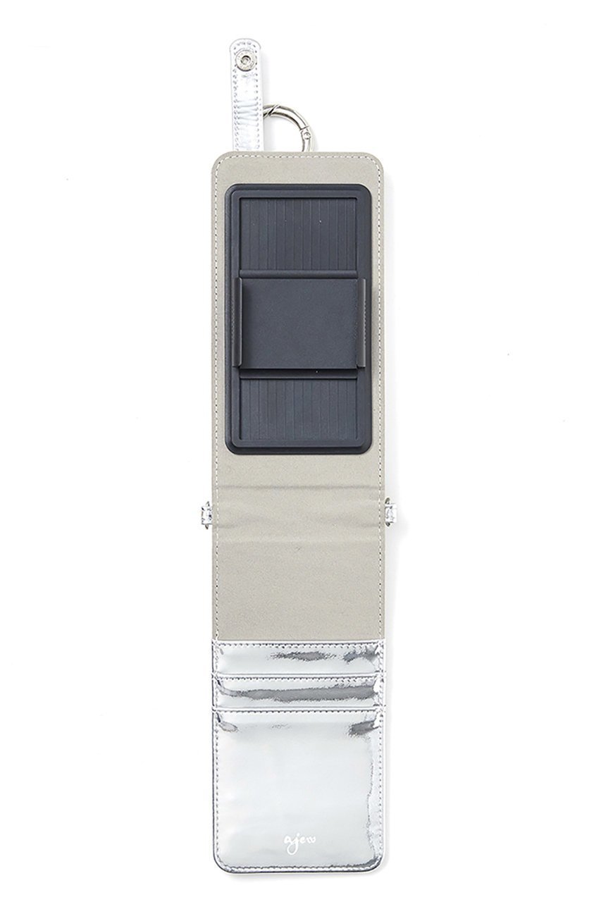 【エジュー/ajew】のajew HOLIDAY vertical zipphone case shoulder 人気、トレンドファッション・服の通販 founy(ファニー) 　ファッション　Fashion　レディースファッション　Fashion for Women　シルバー　Silver, Metallic Silver　シンプル　Simple, Minimal　定番　Standard, Basic Item　手帳　Planner, Notebook　ポケット　Pocket, Pocket Detail　メタル　Metal, Metal Parts　other-5|ID: prp329100004202584 ipo3291000000032802802