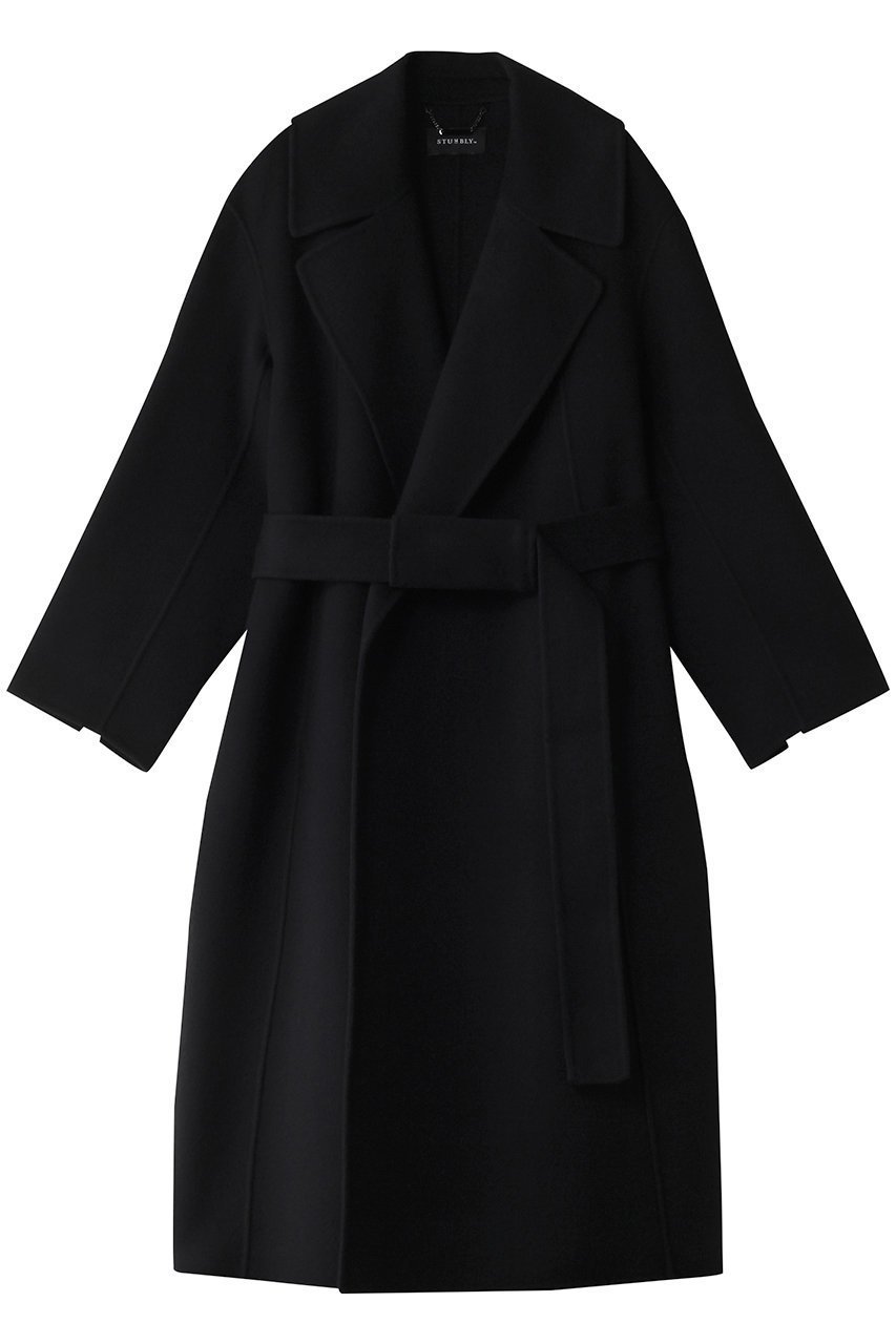 【ヒューエルミュージアム/hueLe Museum】の【STUMBLY】Metal Button Cardigan インテリア・キッズ・メンズ・レディースファッション・服の通販 founy(ファニー) 　ファッション　Fashion　レディースファッション　Fashion for Women　アウター　Coat / Outerwear Collection　エレガント 上品　Elegant　ラップ　Wrap, Wrap Design　リュクス　Luxury, Elegant, High-End, Chic　ロング　Long, Long-Length　冬　Winter / This Winter　ブラック|ID: prp329100004202585 ipo3291000000032947892